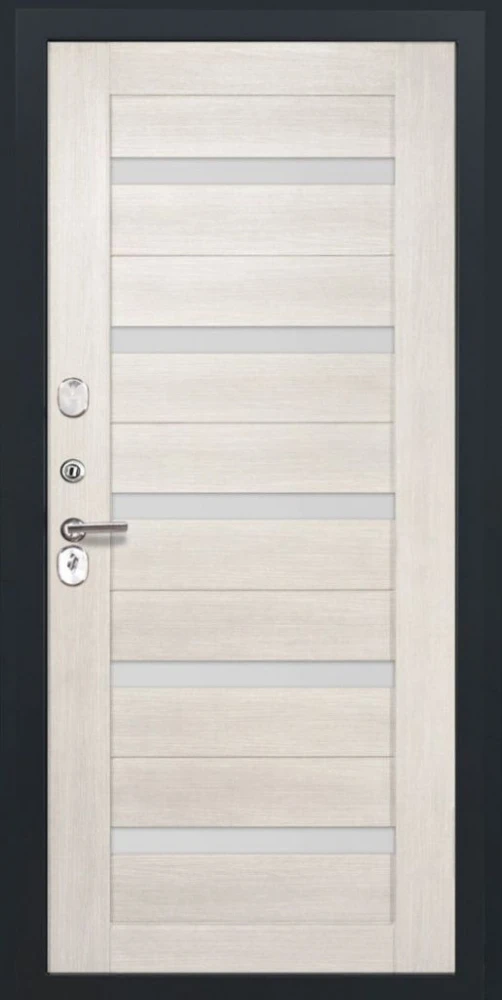 Входная дверь ДвериПРО Модель L-48 СБ-1 (ст. белое, 16мм, беленый дуб) DPRO198293 внутренняя сторона