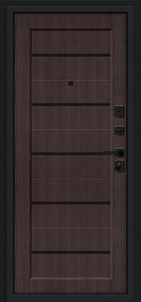 Входная дверь Борн/SBlack Букле черное/Wenge Melinga BR6185 внутренняя сторона