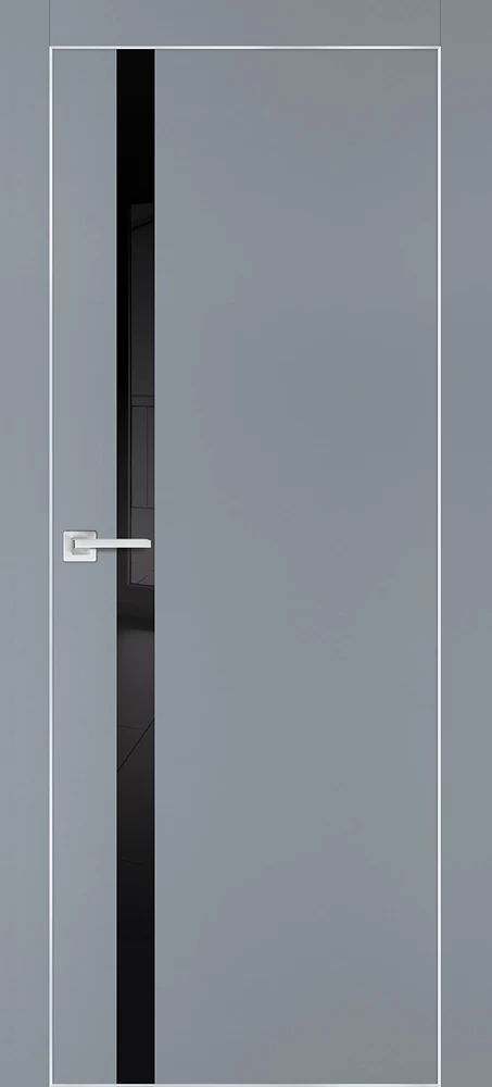 Фото Межкомнатная дверь PX-8  AL кромка с 4-х ст. Серый матовый